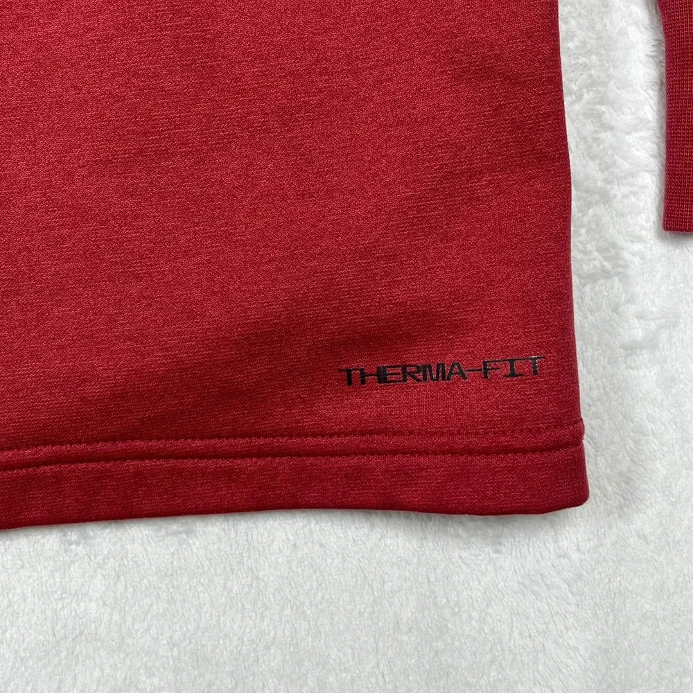 Jordan Oklahoma Sooners Sweatshirt Mens Large Crimson Therma-Fit Side Zip CZ5241